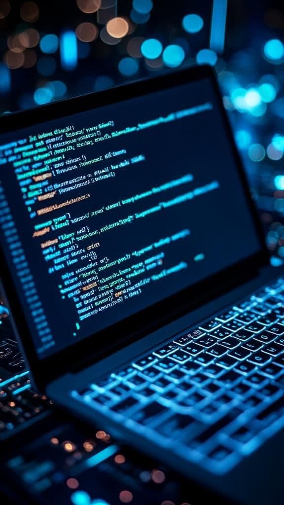 image of a laptop optimised to show the software service provided